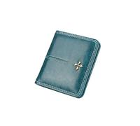 HJUGHPN Carteras cortas para mujer, cartera pequeña de piel, diseño de tarjetero, color azul