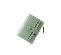 HJUGHPN Carteras de cuero encerado al aceite para mujer, carteras cortas de gran capacidad, cartera para mujer (verde)