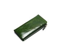 HJUGHPN Carteras de cuero para mujer, cartera portátil multifunción larga, monederos para mujer, tarjetero, color verde
