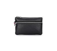 HJUGHPN Carteras de cuero para mujer, monedero pequeño casual con cremallera multifunción para mujer, carteras pequeñas, negro, Talla única