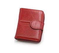 HJUGHPN Carteras de cuero para mujer para tarjetas de crédito, monedero femenino, bolso de mano con cremallera, cartera pequeña para mujer