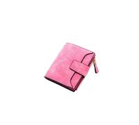 HJUGHPN Carteras de moda para mujer, con grabado de nombre, nuevas carteras pequeñas con cremallera, piel sintética, calidad femenina, monedero para tarjetas (rosa)