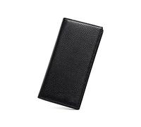 HJUGHPN Carteras de mujer de piel auténtica, tarjetero, bolsillo para teléfono, bolsos largos para mujer, carteras con cierre (Schwarz)
