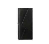 HJUGHPN Carteras europeas y americanas multifuncionales largas ultrafinas de empalme medio pliegue para hombres y mujeres (Schwarz)
