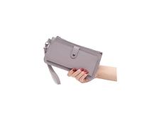 HJUGHPN Carteras largas para mujer, cartera y monedero femenino, con cierre y cremallera, para mujer, a la moda, delgada