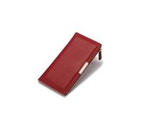 HJUGHPN Carteras para mujer, billeteras largas con cremallera para teléfono, monedero, monedero, monedero, de cuero, tarjetero, bolsa de dinero (rojo)