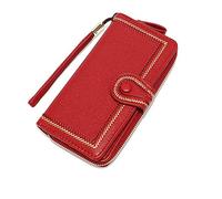 HJUGHPN Carteras para mujer, billeteras largas de tres pliegues, de piel fresca, tarjetero, para mujer