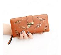 HJUGHPN Carteras para mujer, cartera de cuero, cartera larga, cartera de mano, cartera multitarjeta, cartera con cremallera (F)