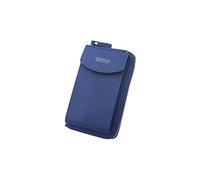 HJUGHPN Carteras para mujer, cartera larga para mujer, bolsa de hombro, bolsas para teléfono, carteras femeninas, monedero con cremallera, bolsillo para teléfono, tarjetero para mujer (azul)