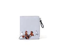 HJUGHPN Carteras para mujer, cartera pequeña y bonita, cartera corta de cuero para mujer, carteras, tarjeteros, billeteras con bolsillo para monedas (gris)
