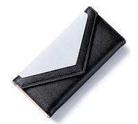 HJUGHPN Carteras para mujer, cartera tipo sobre, cartera para mujer, tarjetero, teléfono, monedero, monedero para mujer (Schwarz)