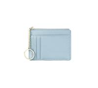 HJUGHPN Carteras para mujer, con cremallera, de piel sintética, monedero, mini llavero, cartera pequeña, soporte para tarjetas multitarjetas, tarjetero (azul)