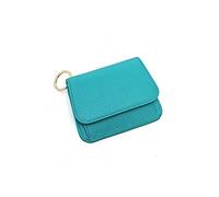 HJUGHPN Carteras para mujer, de piel auténtica, monedero femenino, monedero de diseñador, carteras pequeñas para mujer, llavero, tarjetero, bolsas de mano (azul)