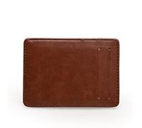 HJUGHPN Carteras para mujer, delgada, vertical, para hombres, cartera mágica pequeña de piel sintética con cinta elástica, mini soporte sólido para tarjetas de identificación, funda para tarjetas de