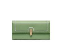 HJUGHPN Carteras para mujer, diseño de hebilla, cartera larga de cuero femenino, tarjetero, monedero para mujer, monederos para mujer, teléfono de mano (verde)
