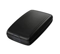HJUGHPN Carteras para mujer, monederos para hombre, funda rígida de aluminio para tarjetas de crédito, protector antiescaneo para tarjetas bancarias, cartera de metal unisex (Schwarz)