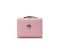 HJUGHPN Carteras pequeñas para mujer, carteras de cuero para teléfono, monederos cortos con cremallera, monederos para dinero, tarjetas de crédito, bolsas de mano (rosa)