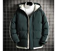 HJUGHPN Chaqueta acolchada de invierno para hombre, abrigo grueso con capucha para hombre (asiático 3XL, 77,5-85 kg)