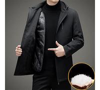 HJUGHPN Chaqueta acolchada de invierno para hombre, chaqueta de plumón gruesa y cálida, chaqueta de manga larga con capucha para hombre (4XL)