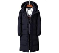 HJUGHPN Chaqueta acolchada para hombre, abrigo de invierno para hombre, grueso, cálido e informal, chaqueta de plumón (Schwarz, S)
