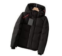 HJUGHPN Chaqueta acolchada para hombre, chaqueta de plumón de invierno con estampado a cuadros, chaqueta cálida con capucha para hombre, abrigo grueso de plumón de pato para parejas, abrigo de