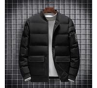 HJUGHPN Chaqueta acolchada para hombre y hombre, chaquetas de invierno para hombre, chaqueta cortavientos gruesa de algodón cálido para hombre (2XL, 70-77,5 kg)