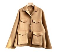 HJUGHPN Chaqueta de manga larga para mujer, estilo retro, versátil, holgada, cómoda, informal (32)