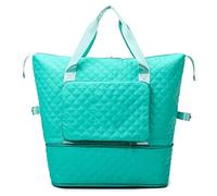 HJUGHPN Mochila de senderismo plegable, impermeable, bolsa de equipaje de viaje para mujer, gran capacidad, multifuncional, bolsa de viaje (verde)