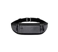 HJUGHPN Riñonera ajustable para correr, cinturón de entrenamiento, cintura elástica delgada para teléfono, riñonera unisex para correr (color gris)