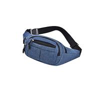 HJUGHPN Riñonera Bolsa de Cintura para Hombre, Bolso de Almacenamiento de teléfono móvil de Tela Oxford, Bolso de Almacenamiento de teléfono móvil, Deportivo y Casual, Bolsa de Pecho para Mujer(Blue)