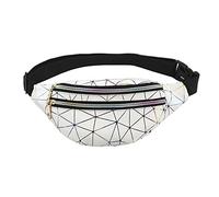 HJUGHPN Riñonera Bolsas de Cintura Mujeres Paquete Fanny Paquete Femenino Bolsa de cinturón geométrico Paquetes de Cintura con láser Teléfono Láser Bolsa Bolso Bolso Bolsillo Deporte Bolsillo(2)