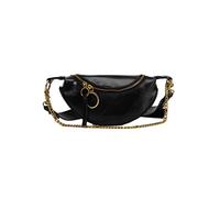 HJUGHPN Riñonera Bolso de Cintura de Cuero for Mujer Cadena de Moda Bolsa de Cintura con Cremallera Capacidad Grande Cintura Bolsa Messenger Bag(Schwarz)