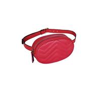 HJUGHPN Riñonera Bolso de la Cintura Bolsa de Cruz de la Moda de Las señoras PU Bolsa de Pecho de Cuero Casual Ladies Ancha Correa(Red)