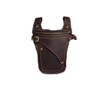 HJUGHPN Riñonera de cuero vacuno simple para hombre, casual, de piel, para motocicleta, correr, teléfono móvil (D)