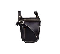 HJUGHPN Riñonera de cuero vacuno simple para hombre, casual, de piel, para motocicleta, correr, teléfono móvil (A)