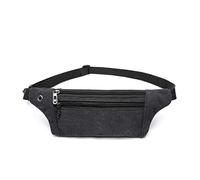 HJUGHPN Riñonera de lona impermeable, cinturón de bicicleta (Schwarz)