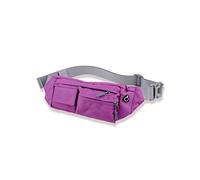 HJUGHPN Riñonera de lona para hombre, bolsa para teléfono móvil, bolsa de cintura deportiva, bolsa de pecho de tela Oxford (morado)