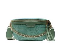 HJUGHPN Riñonera de lujo para mujer, riñonera de cadena gruesa para hombro, bolsa cruzada para el pecho, bolsa de cinturón femenina, bolso de marca de diseñador (A)