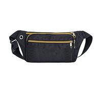 HJUGHPN Riñonera de moda con letras para la cintura, cinturón de dinero, bolsa de viaje para mujer, riñonera pequeña con patrón de plátano, riñoneras de pecho (Schwarz)