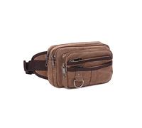 HJUGHPN Riñonera de moda para hombre, bolsa casual de gran capacidad, multifuncional, de lona (C)