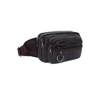 HJUGHPN Riñonera de moda para hombre, casual, de gran capacidad, multifuncional, de lona, (B)