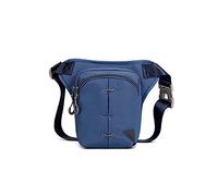 HJUGHPN Riñonera de nailon, unisex, impermeable, para motocicleta, viajes, bandolera, bolsa de cintura (azul oscuro)
