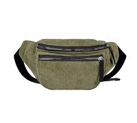 HJUGHPN Riñonera de pana con cremallera, bolsa de pecho con cremallera, bolsa deportiva para viajes, cinturón de cintura para teléfono para mujer (verde)