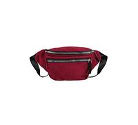 HJUGHPN Riñonera de pana para mujer, riñonera de diseño moderno con cremallera, bolsa de pecho estilo vintage para teléfono (rojo)