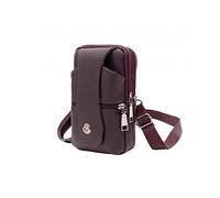 HJUGHPN Riñonera de piel para hombre, para exteriores, con cinturón, funda protectora para teléfono, doble o triple capa (B)