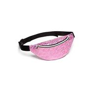 HJUGHPN Riñonera de piel sintética para mujer, a la moda, portátil, para viajes, deportes, pequeña cartera (rosa)