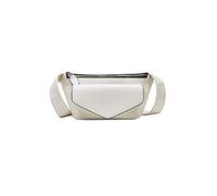 HJUGHPN Riñonera de piel sintética para mujer, casual, a la moda, bolsa de viaje pequeña, color salvaje, color puro, bolsa de mensajero para mujer (blanco)