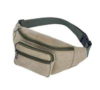HJUGHPN Riñonera deportiva de lona con cremallera para hombre al aire libre (3)