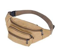 HJUGHPN Riñonera deportiva de lona con cremallera para hombre al aire libre casual (1)