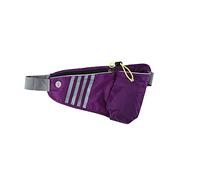 HJUGHPN Riñonera deportiva para correr, bolsillo para correr, portátil, impermeable, bolsa de ciclismo, teléfono al aire libre, bolsa antirrobo, bolsa de cinturón, botella de agua (morado)